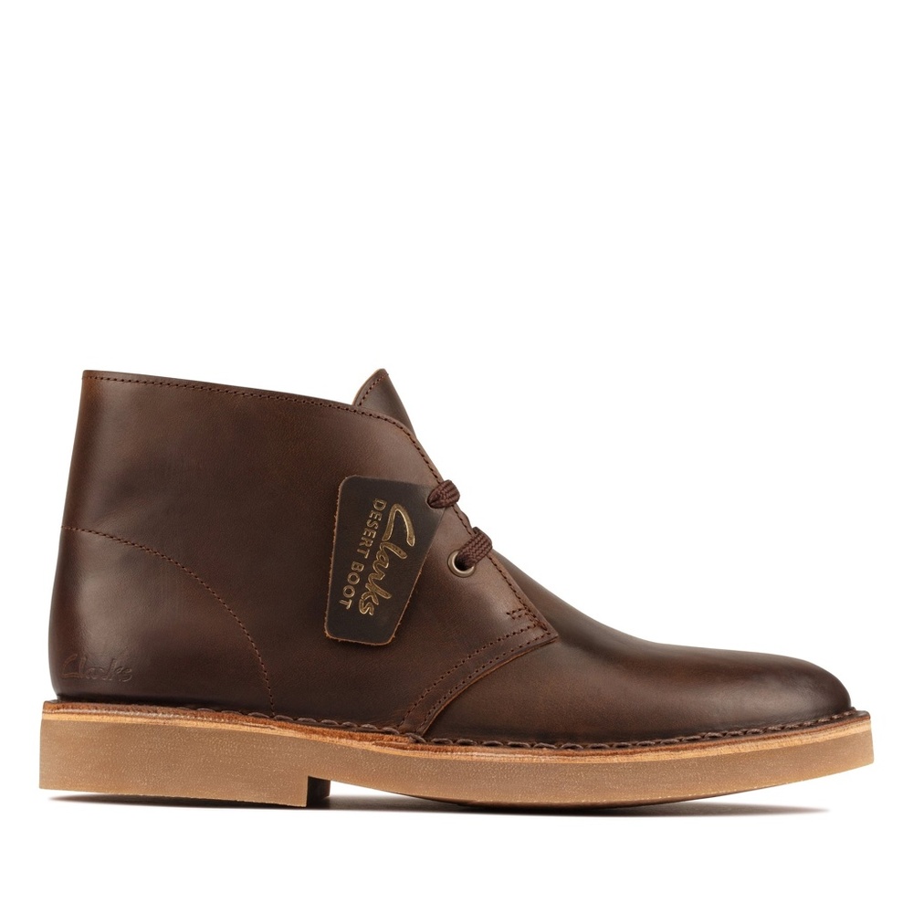 Clarks Women's Desert Boot 2 Beeswax Brown Leather Size 8.5
